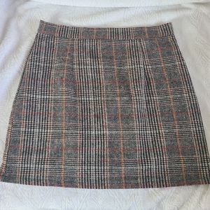 Plaid Mini Skirt-L